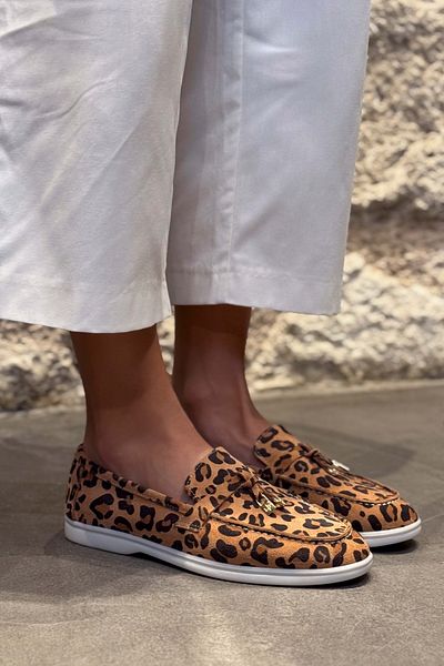 NİŞANTAŞI SHOES Warner Taba з візерунком з натуральної шкіри бант з плоским дном жіночий бабет з натуральної шкіри