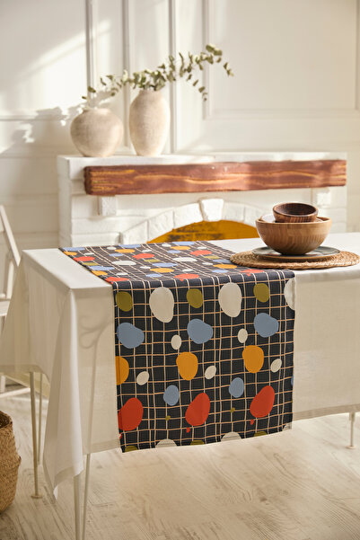 AYSHOME Ays Home Чорний кольоровий картатий бігун