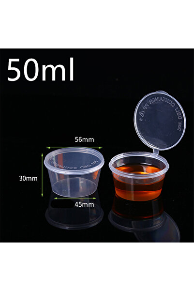 Choice 50ml 30pcs/Set 30ml 50ml 100ml Disposable Plastic Takeaway Sauce Cup C...