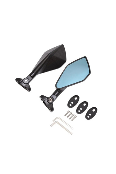 Choice Motorcycle Back Universal Aluminum Scooters Racer Rearview Side View M...