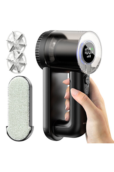 Choice black coldSky Rechargeable Fabric Shaver Electric Lint Remover with Digital Display Sweater Shaver L