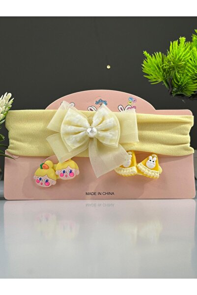 Chocuk مجموعة ربطة شعر وإبزيم للفتيات الصغيرات مصنوعة من قماش عضوي لا يترك عل...