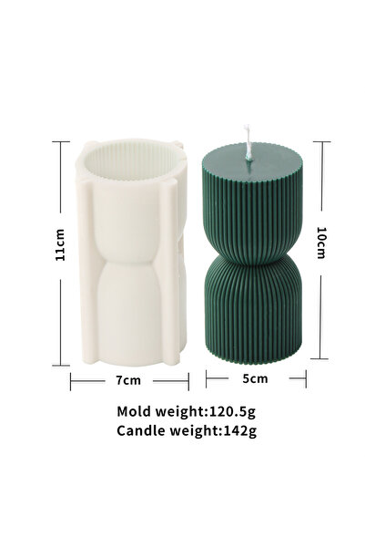 Choice3 قالب شموع عمودي مخطط بثلاثة خطوط، قالب سيليكون مضلّع، قالب شموع عمودي...