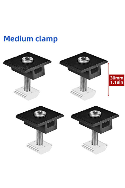 Choice6 مشبك تثبيت للألواح الشمسية قابل للتعديل من النوع B-4PCS-30MM، مشبك طر...