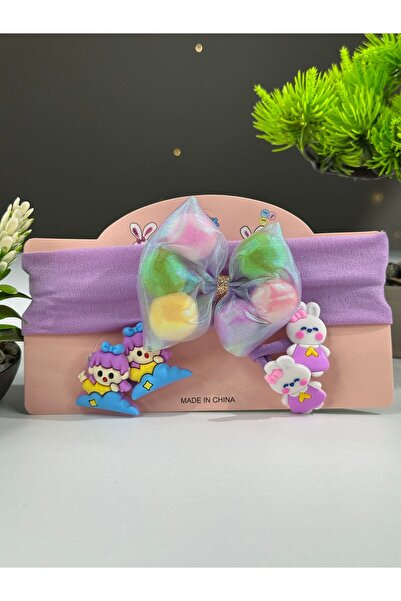 Chocuk مجموعة ربطة شعر وإبزيم للفتيات الصغيرات مصنوعة من قماش عضوي لا يترك عل...