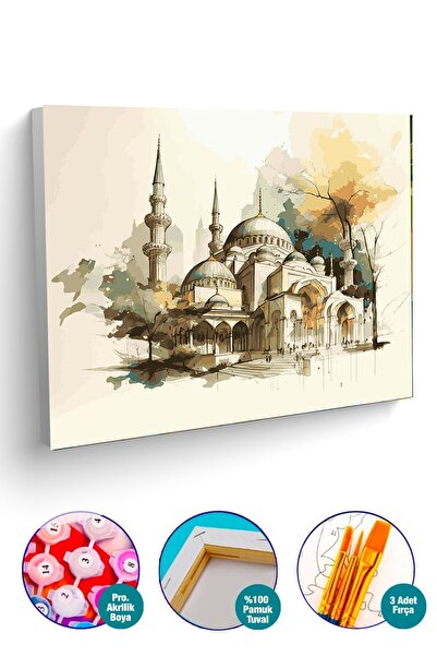 Picasso World Hobby Art Sayılarla Boyama Numaralı Tuval Seti Fırça Boya Dahil...