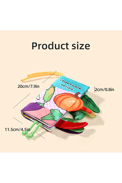 Choice vegetable cloth book Baby Cloth Book 6-page 0-3 Year Old Infant Early Education Toys Vegetable Enlig