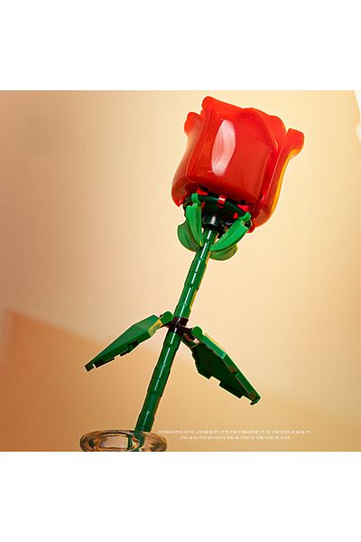 Choice no box Romantic Rose Flower Bouquet Building Block Eternal Model Assembly Plastic Plant Brick Home D