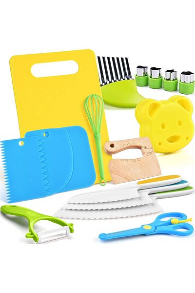 Choice 17pcs 17pcs Montessori Kitchen Tools Cooking Set - Real Cooking Experience For Kids