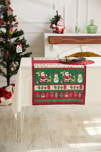 AYSHOME Ays Home Red Santa Family Runner