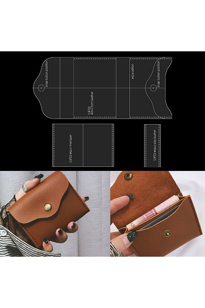 Choice Acl Yomdid 3pcs Wallet Making Mold Acrylic Template Leather Pattern Wallet Stencils Diy Leather Supp