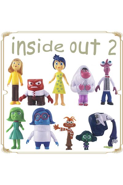 Choice Inside Out 2 Action Figure Toy, Cartoon Movie, Alegria Ansiedade, Raiva, Morte, Nojo, Modelo de m...