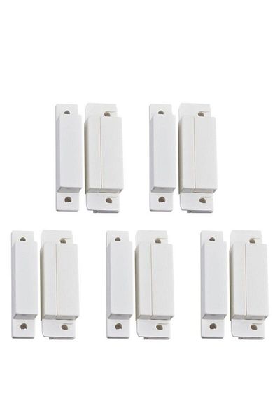 Choice WHITE 5PCS Wired Door Window Sensor Detector Magnetic Door Contact Sensor Switch For Burglar Alarm S