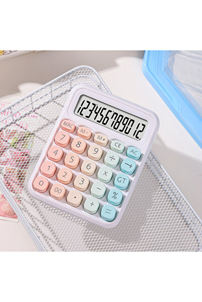 Choice3 آلة حاسبة ملونة مزودة بمصدر طاقة مزدوج، 12 رقمًا، آلة حاسبة إلكترونية...