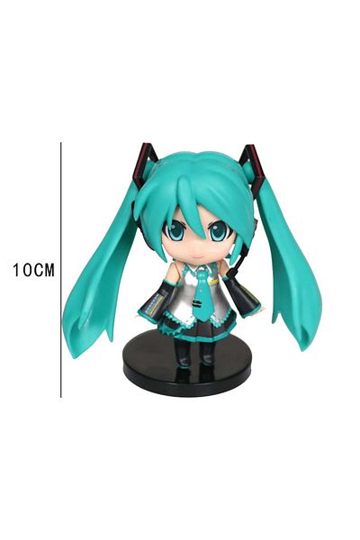 Choice Anime New Hatsune Miku Figure Mini Character Ornaments Kawai Pink Green Hatsune Home desk Decorat...