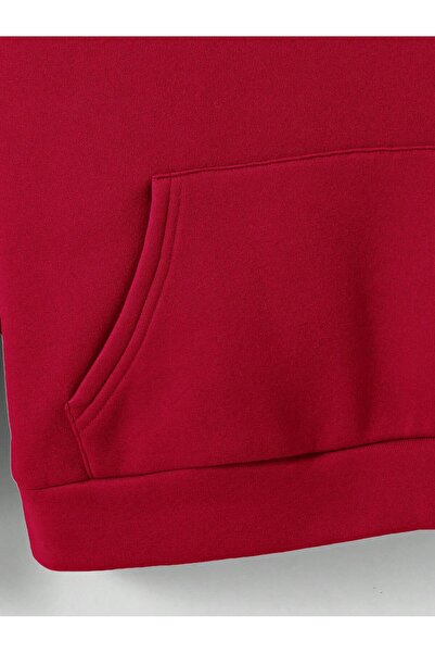 PENTHİLUS Attitude X Claret Red Hooded Sweatshirt - Front and Back Printed