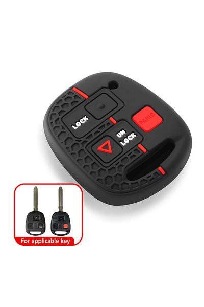 Choice Black 3 Buttons Silicone Car Key Fob Case Cover Skin For Toyota Camry Rav4 Prado Corolla Avensis Lan