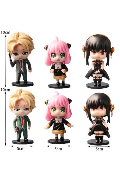 BANDAI 6PCS Spy X Family Action Figure Toy Doll Anya Yor Loid Forger Chimera ...
