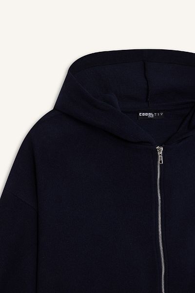DeFacto Coool Loose Fit Basic Plain Kapuzenpullover mit Reißverschluss E1464AX24WN