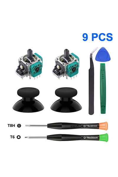 karbeen 9 in 1 Joystick Replacement Kits for Xbox Series X/S Xbox One Controller with T6/T8 Screwdriver 3...