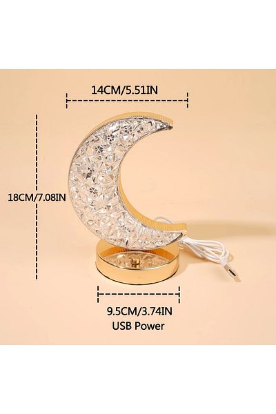 Choice Warm White White Gold Moon Desk Lamp, Touch Controlled Three Color Gift Desk Lamp, Bedroom Bedside D