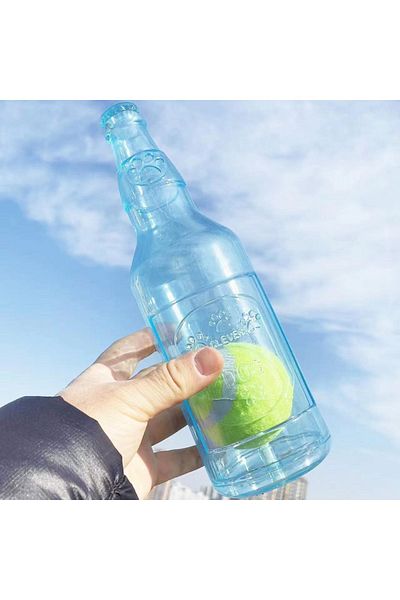 Choice Pet chew toy TPR anti-bite beer bottle with tennis ball toy Puppy teething dog chew Squeaky inter...