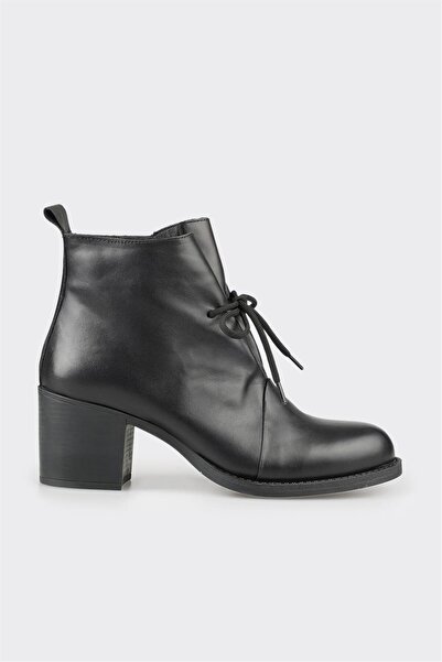 Elle Shoes Siyah Deri Kadın Günlük Bot