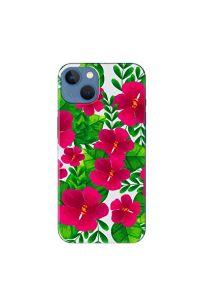 Zebana حافظة سيليكون متوافقة مع هاتف Apple iPhone 13 Spring Flowers 9 (مطبوعة)