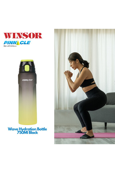 Winsor Pinnacle Wave Hydration Bottle 750Ml - Black