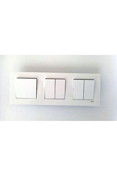 VİKO Viko Karre White Set of 3 Commutator (Double Switch) Commutator (Double ...