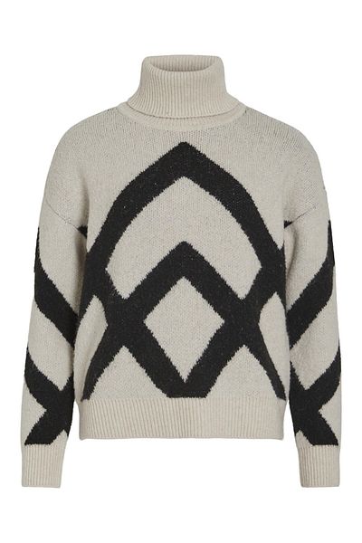 VILA Strickpullover mit Rollkragen