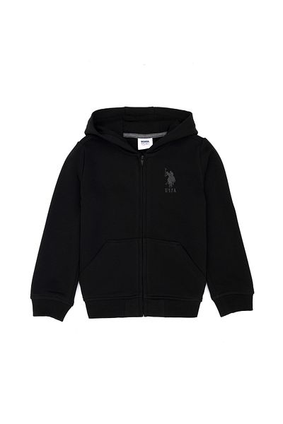 U.S. Polo Assn. Children's Black Hooded Sweatshirt - 50269420 -Vr046