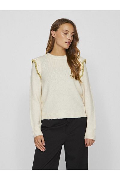 VILA Strickpullover Rundhals