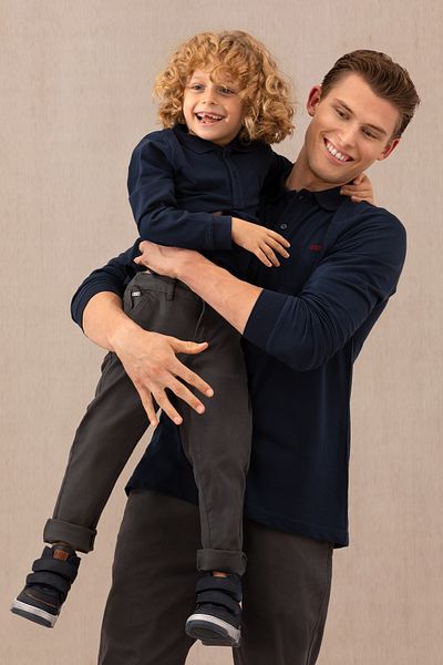 U.S. Polo Assn. Boy's Navy Blue Basic Polo Neck Sweatshirt 50269421 -Vr033