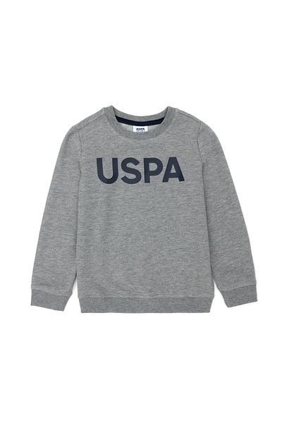 U.S. Polo Assn. Gray Melange Sweatshirt for Baby Boy -50276002-vr086