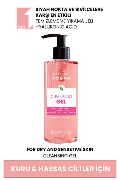 Sheida Purifying, Anti-Acne and Blackhead Facial Cleansing Gel for Dry and Sensitive Skin 250 ml
