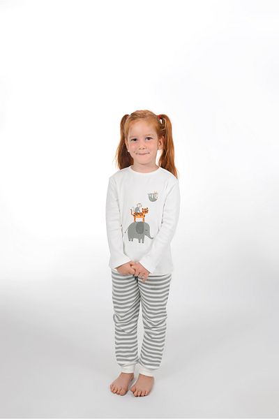 Messido 1-5 Years Old Children's Animal Print Cotton Long Sleeve Pajamas Set
