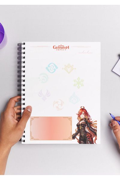 Home Genshin Mavuika Spiral Notebook A5 (50 Sheets)