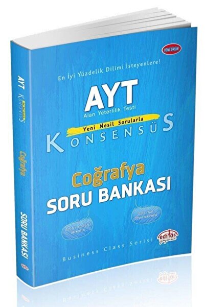 Editör Yayınevi Ayt Coğrafya Konsensüs Soru Bankası