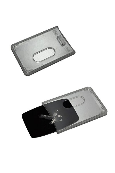 Hasyılmaz حاجز إشارة مغناطيسي مزدوج الغرفة حامل بطاقة شفاف 5 قطع