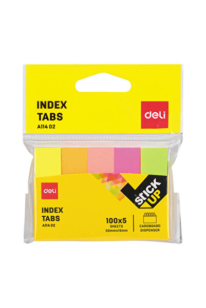 Deli Sticky Notes İndex Tabs 5 renk 100’lü A11402