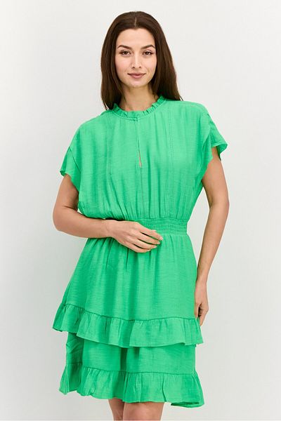 Scotch & Soda Women Textured Mini Dress, Green