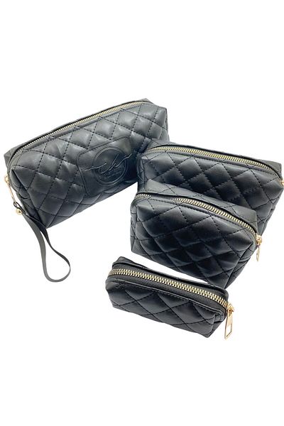 Cosmetichane Elite Black Toiletry Bag - Set of 4