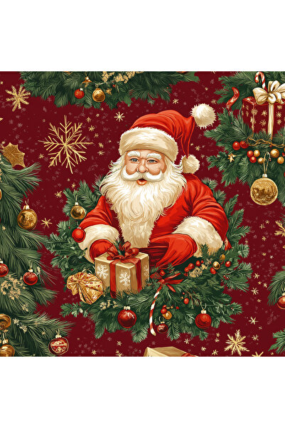 hediyechy Gift Duvet Cover Yıbaşı Noel Baba Desenli Çift Kişilik Nevresim Takımı