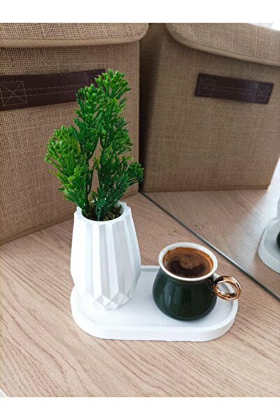 aksenbirstore Mini Patterned Oval Container Bowl Single and Oval Plate - with...
