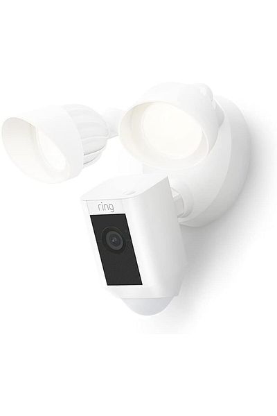 Ring كاميرا Floodlight Cam Wired Plus - بيضاء - MEA