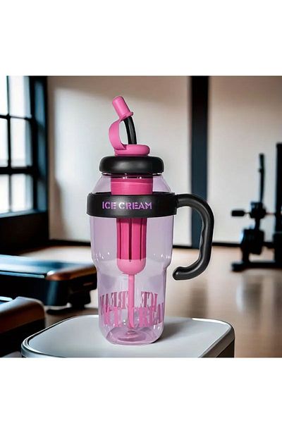 CHICMALL Detox Flask - Pp+Pc Bottle with Strainer, Straw and Bpa Free