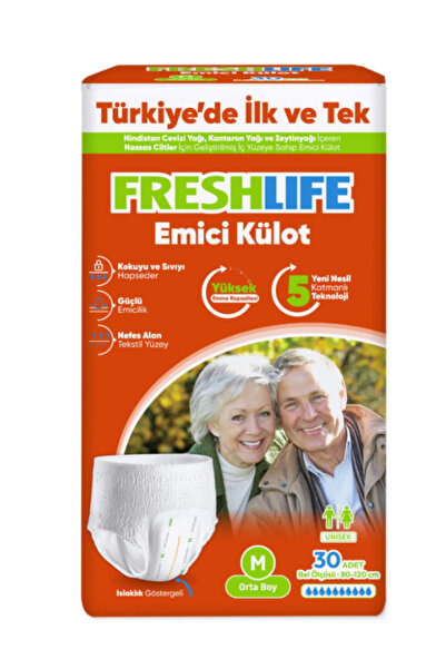 Freshlife Emici Külot Yetişkin Hasta Bezi Medium 30 Adet