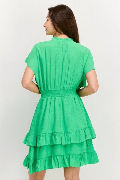 Scotch & Soda Women Textured Mini Dress, Green