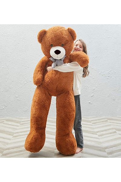 Solemia 160 Cm Imported Fabric Plush Bear with Bow Tie Giant Size, Gift for Lover - 100% Domestic